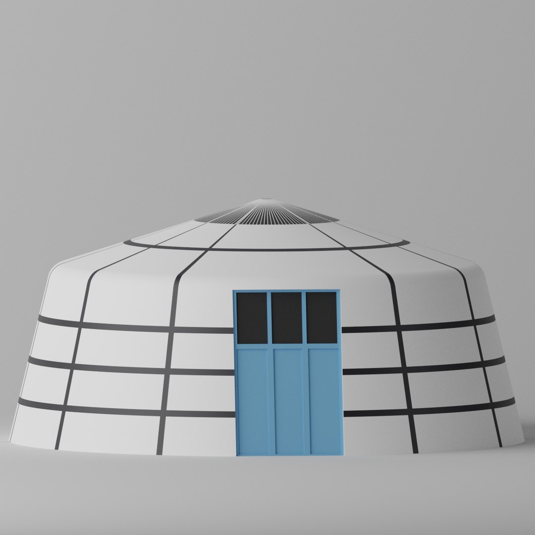 3D Model Cartoon Mongolian Yurt 2 - TurboSquid 2134660