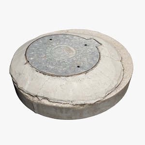 manhole scanned realistic 3D model