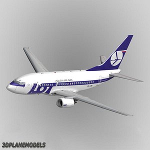 b737-500 lot polish airlines 3d 3ds
