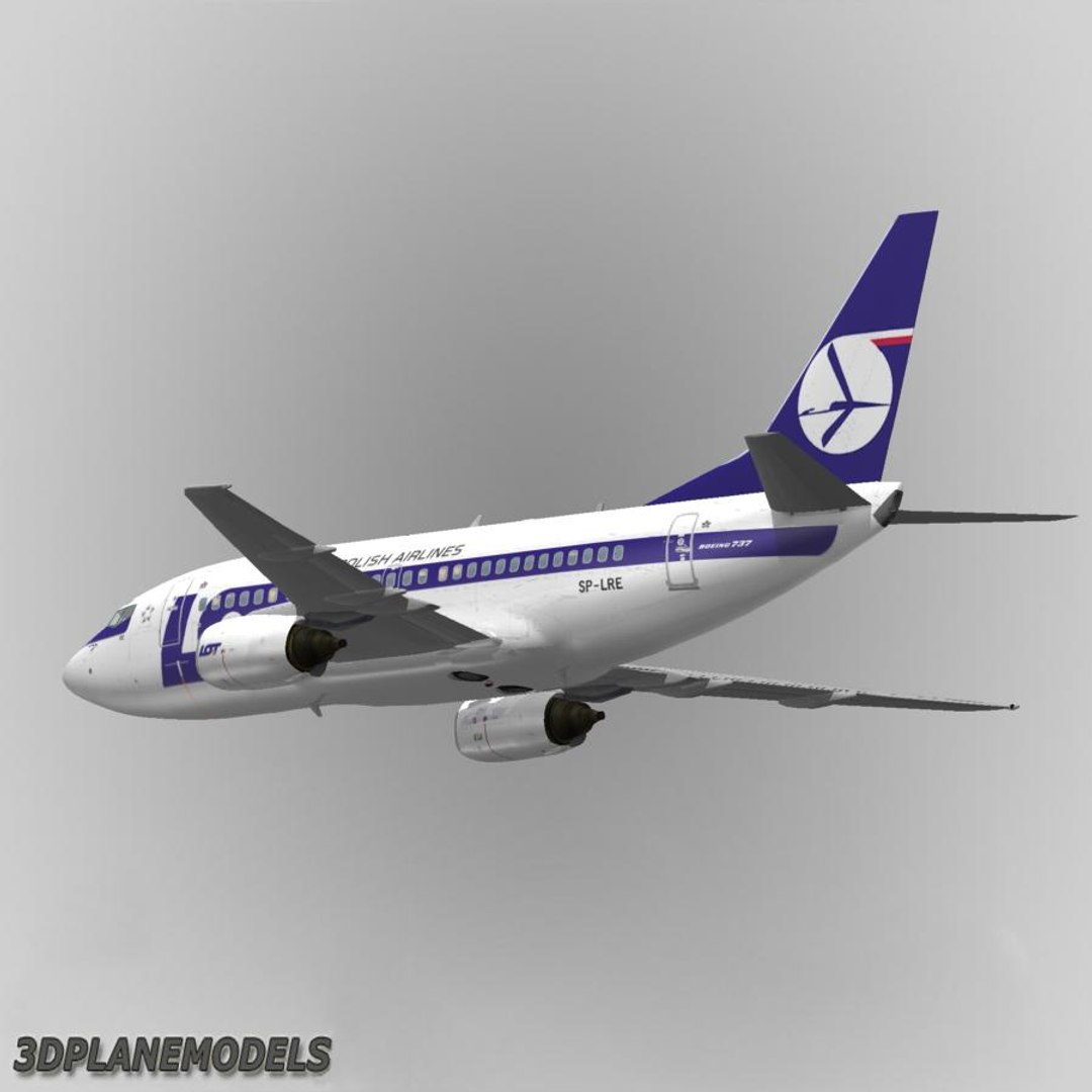 B737-500 Lot Polish Airlines 3d 3ds