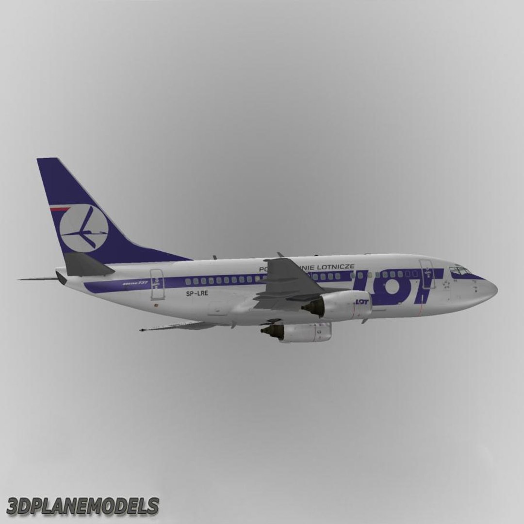 B737-500 Lot Polish Airlines 3d 3ds