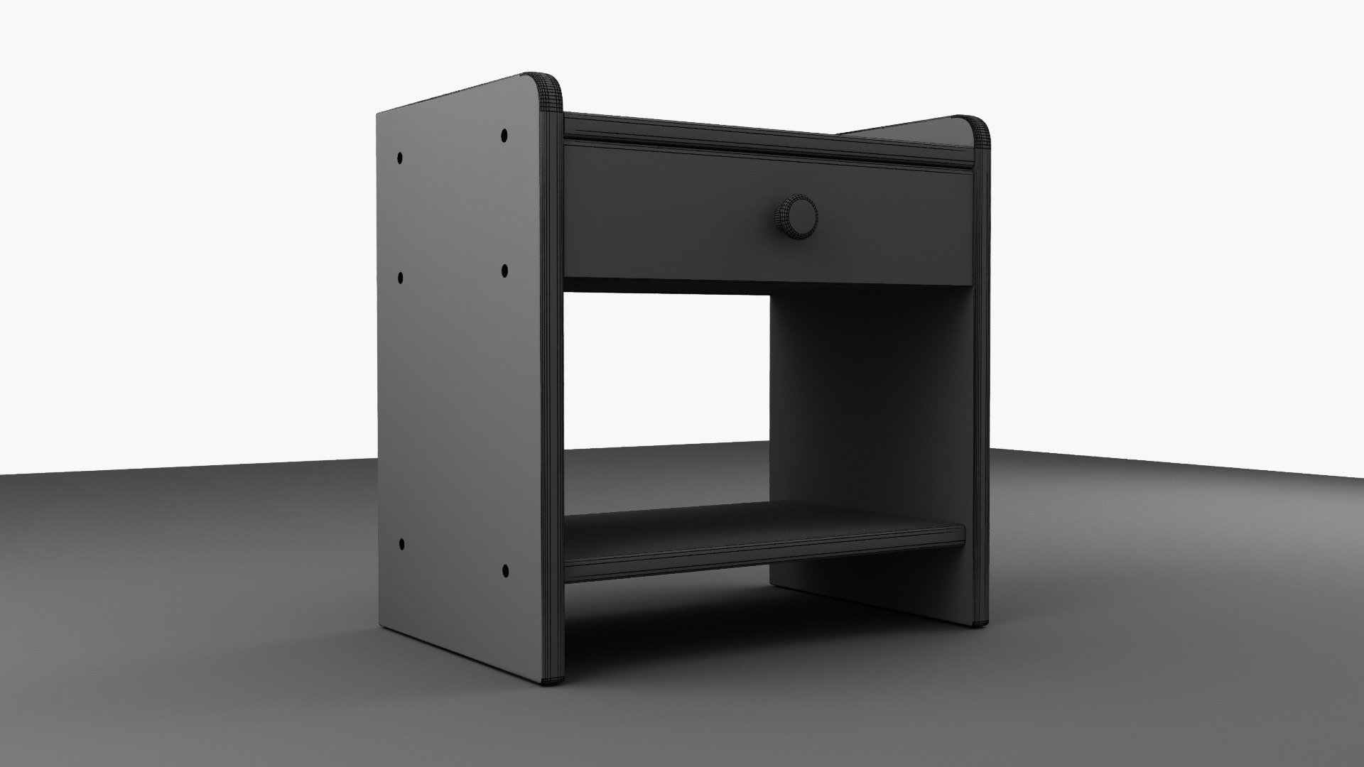 Wooden Nightstand 3D model TurboSquid 2106645