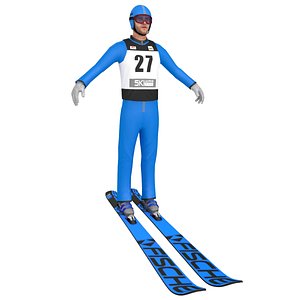 3D ski jumper model