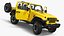 Jeep Wrangler 4x4 Trail SUV Yellow Rigged for Maya