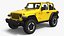 Jeep Wrangler 4x4 Trail SUV Yellow Rigged for Maya