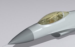 F-16 cockpit front fuselage 3D model