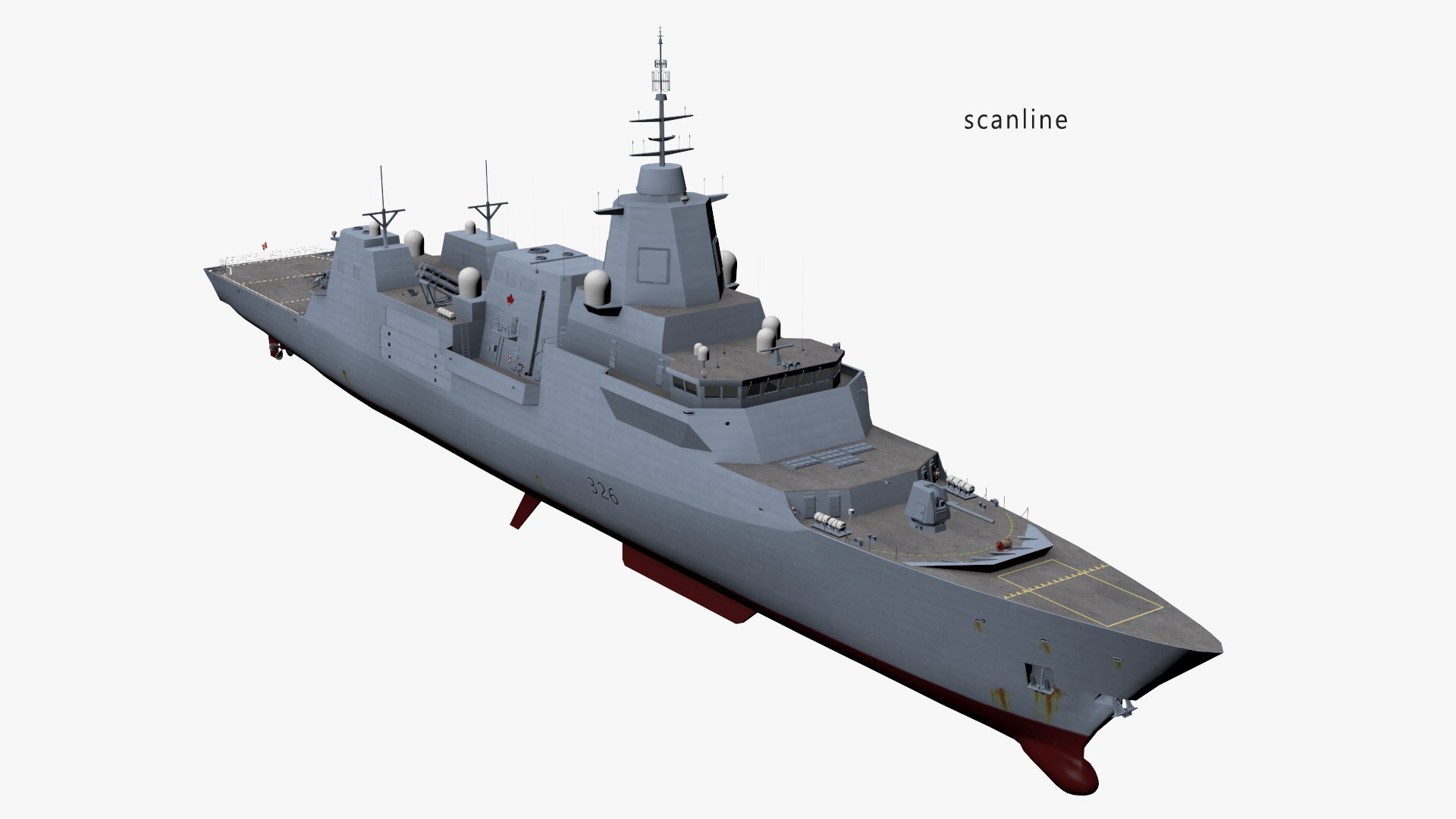 Type 26 frigate canadian 3D model - TurboSquid 1535330