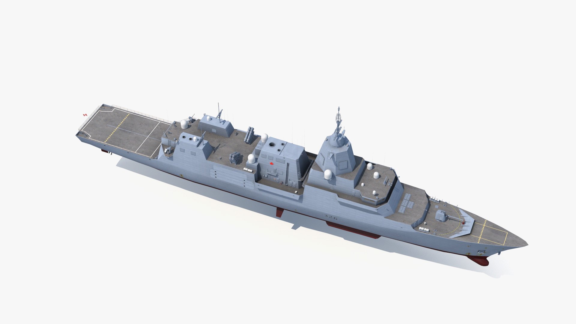 Type 26 frigate canadian 3D model - TurboSquid 1535330