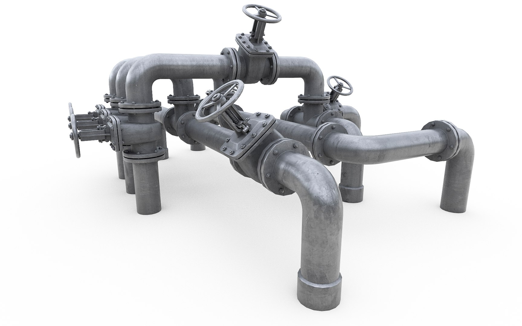 3D Model Industrial Pipe Assembly V8 - TurboSquid 2114965