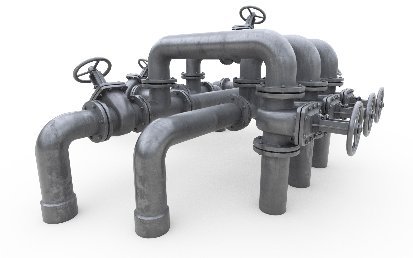 3D Model Industrial Pipe Assembly V8 - TurboSquid 2114965