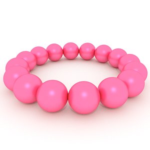 bracelet pink pearls 3ds free