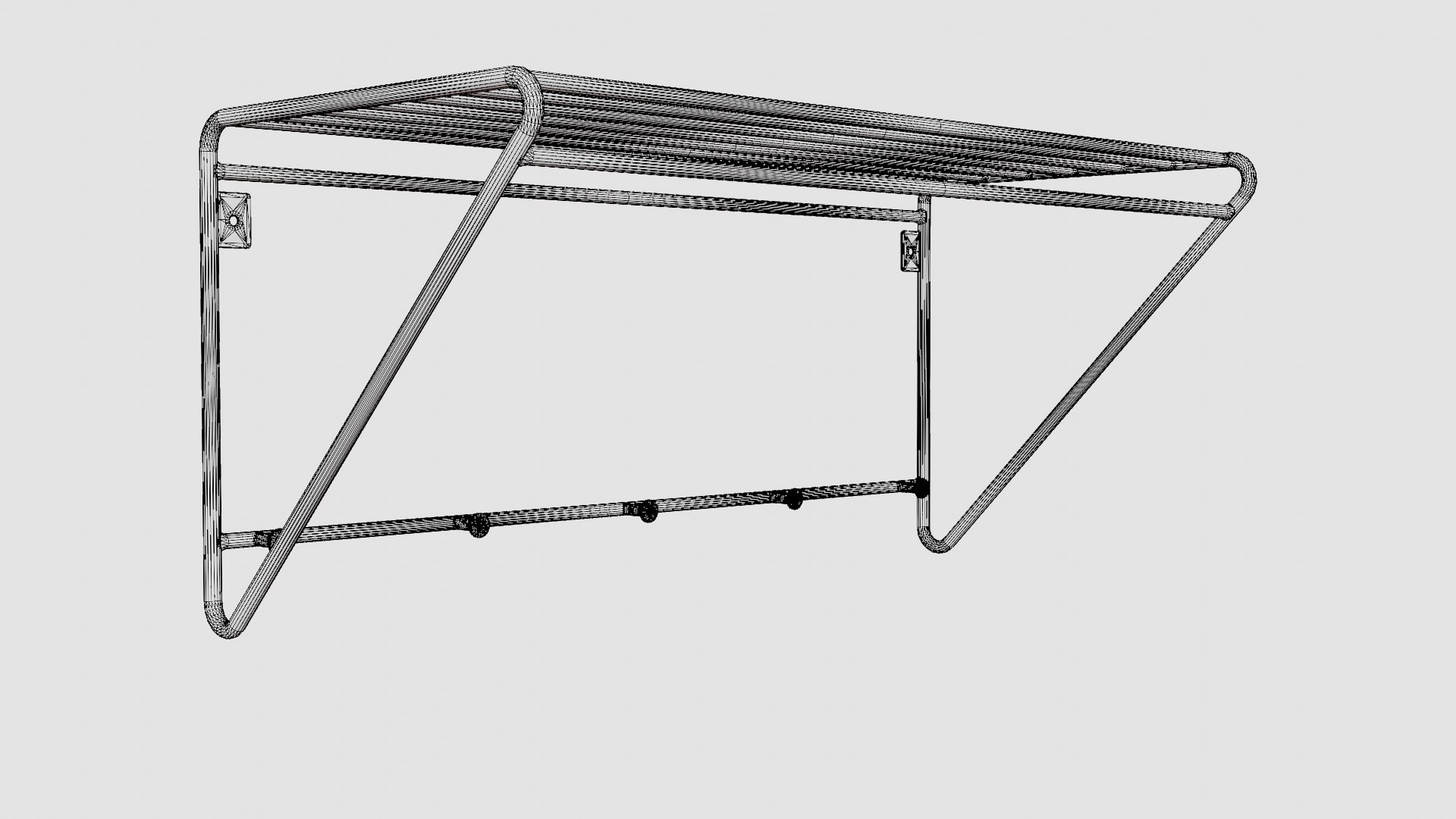 3D Model Metal Hat Rack Black - TurboSquid 2246669