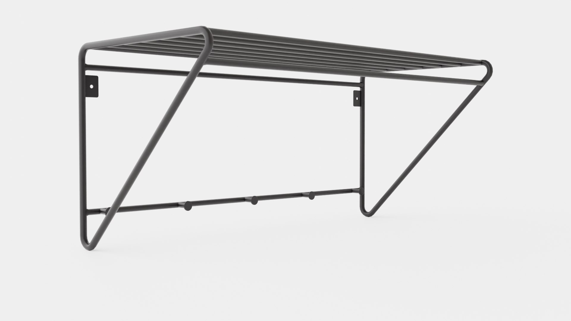 3D Model Metal Hat Rack Black - TurboSquid 2246669