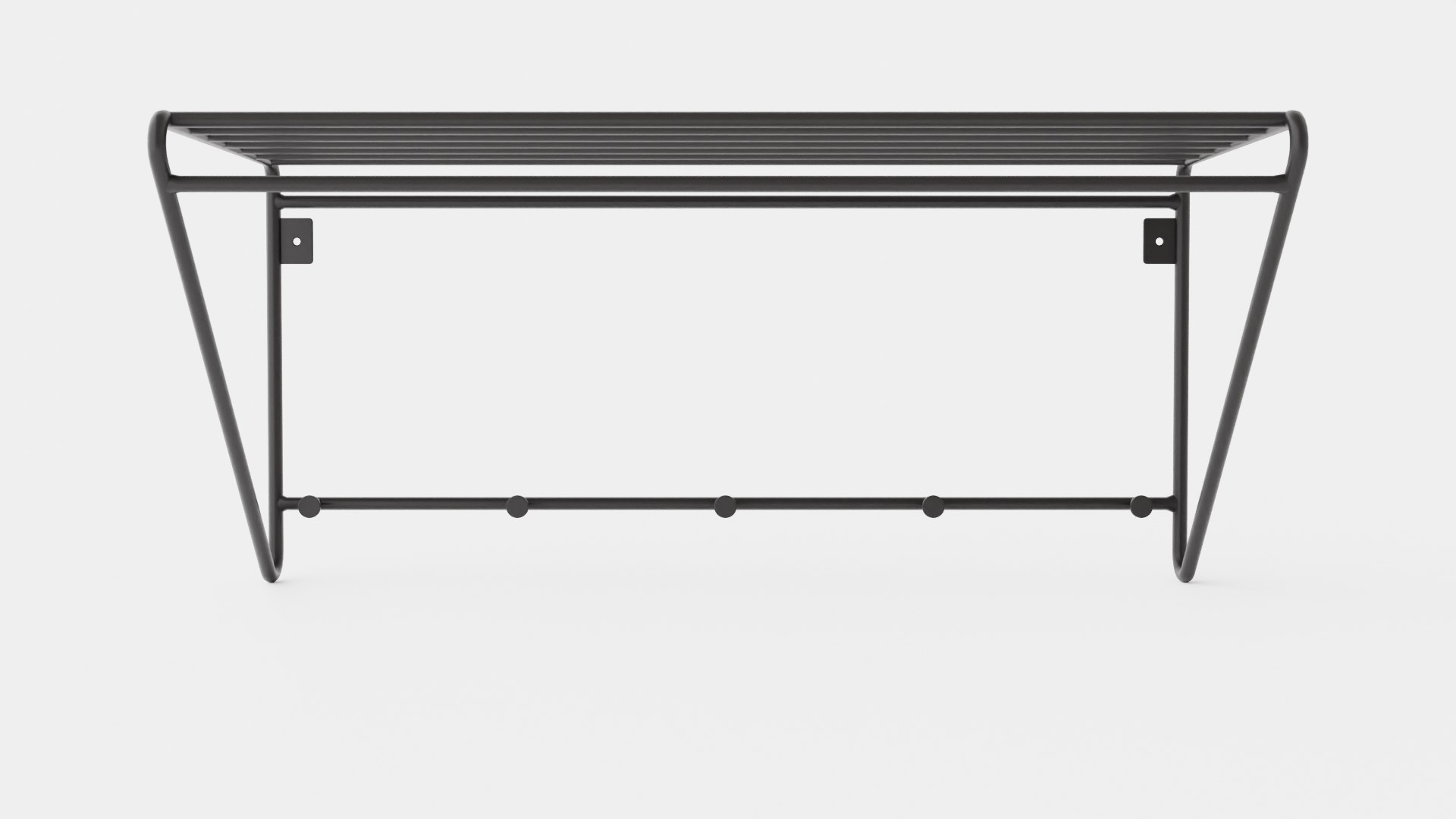 3D Model Metal Hat Rack Black - TurboSquid 2246669