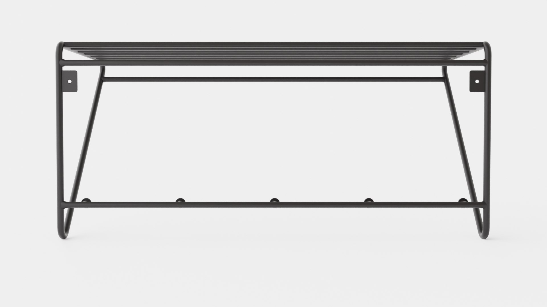 3D Model Metal Hat Rack Black - TurboSquid 2246669