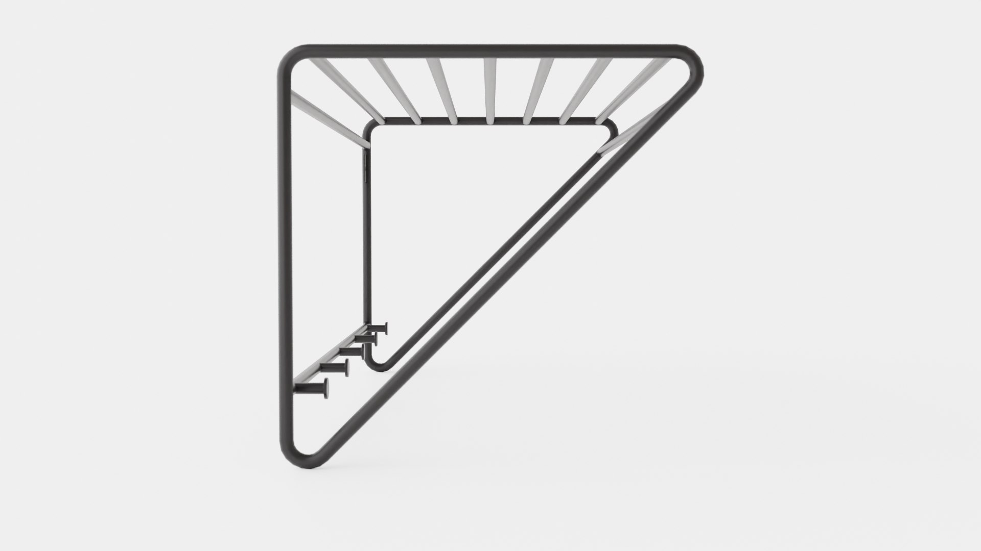 3D Model Metal Hat Rack Black - TurboSquid 2246669