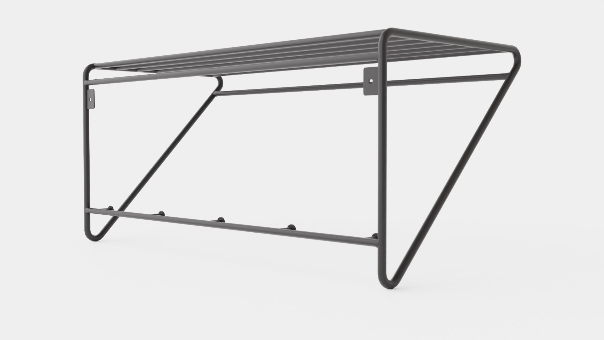 3D Model Metal Hat Rack Black - TurboSquid 2246669