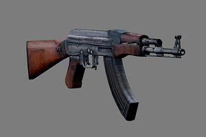 3d model of ak-47 gun
