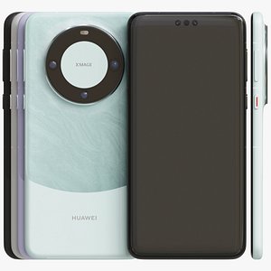 3D Huawei Mate 60 Pro All Colors Smartphone model