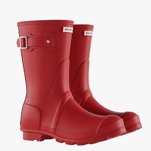 3D Short Rain Boots 3 model