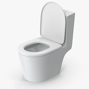 Opened Toilet 3D model