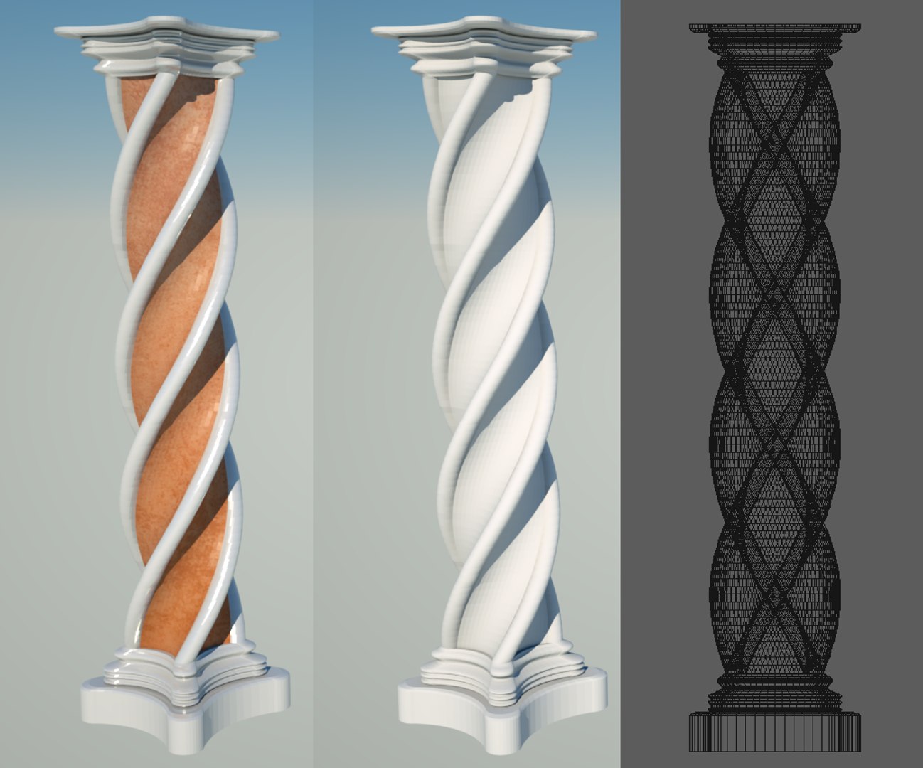 3d Twisted Columns