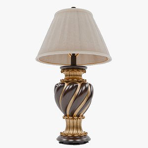 3D Classic Golden Ornamental Table Lamp PBR