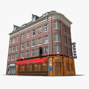 Realistic Amsterdam Building