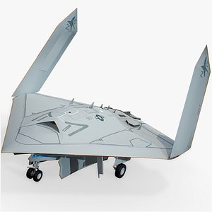 3D Northrop Grumman X-47B US Navy Drone UCAS PBR model