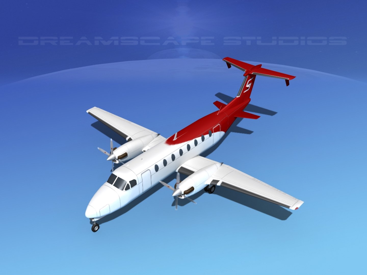 beechcraft 1900c 3d max