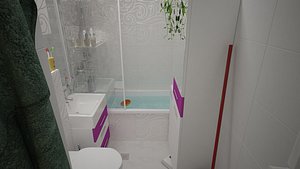3ds max apartament bathroom