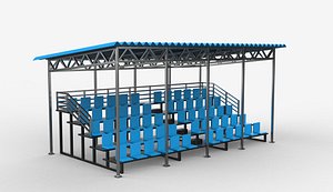 stadium tribune 3D model 3D