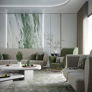 Modern Living Room Interior Scene