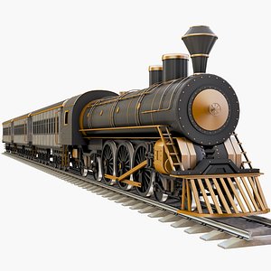train railroad transport 3D