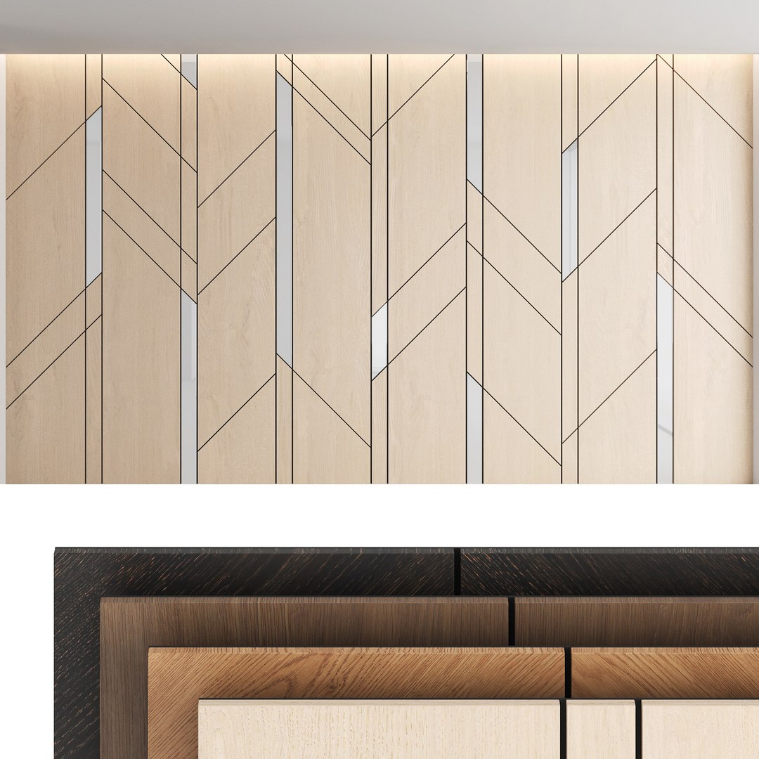 Decorative Wall Panel Set 3D - TurboSquid 1567598