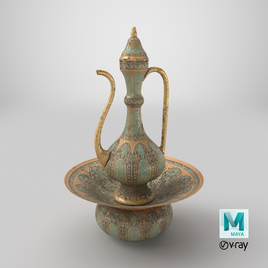 Aged Metal Ewer with Matching Bowl Old 3D model https://p.turbosquid.com/ts-thumb/3V/6zFKeX/b8/stemcell_maya_vray_render/png/1785511038/1920x1080/fit_q87/0452d2819302741ff69d792e0dd381954b47c287/stemcell_maya_vray_render.jpg