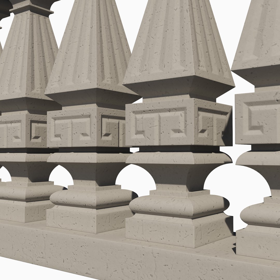 Square Balustrade - 3d Model