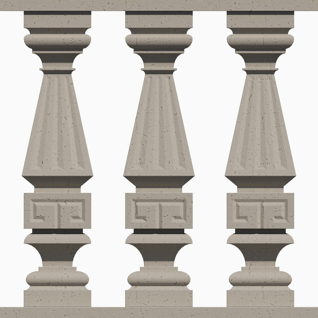Square Balustrade - 3d Model