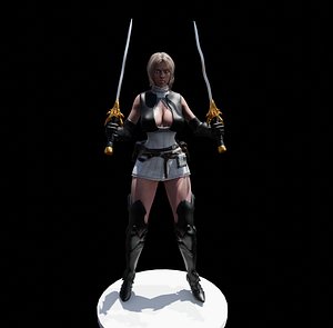 3D Fantasy Sword Girl model