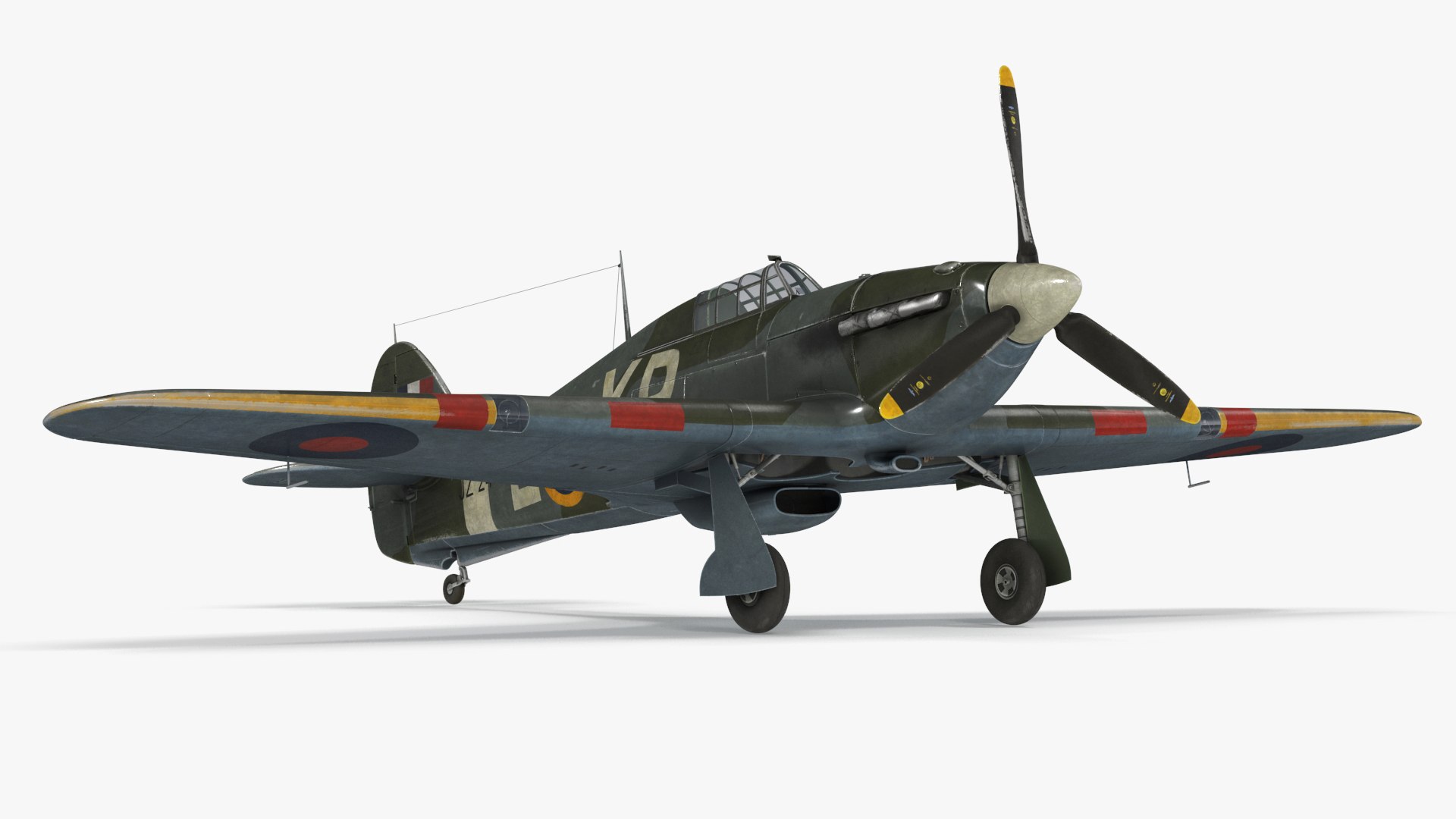 Hawker Hurricane Mk1 WW2 Fighter(1) 3D model preview