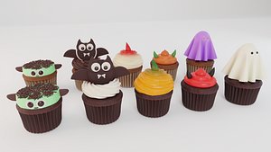 Halloween Cupcakes 3D model