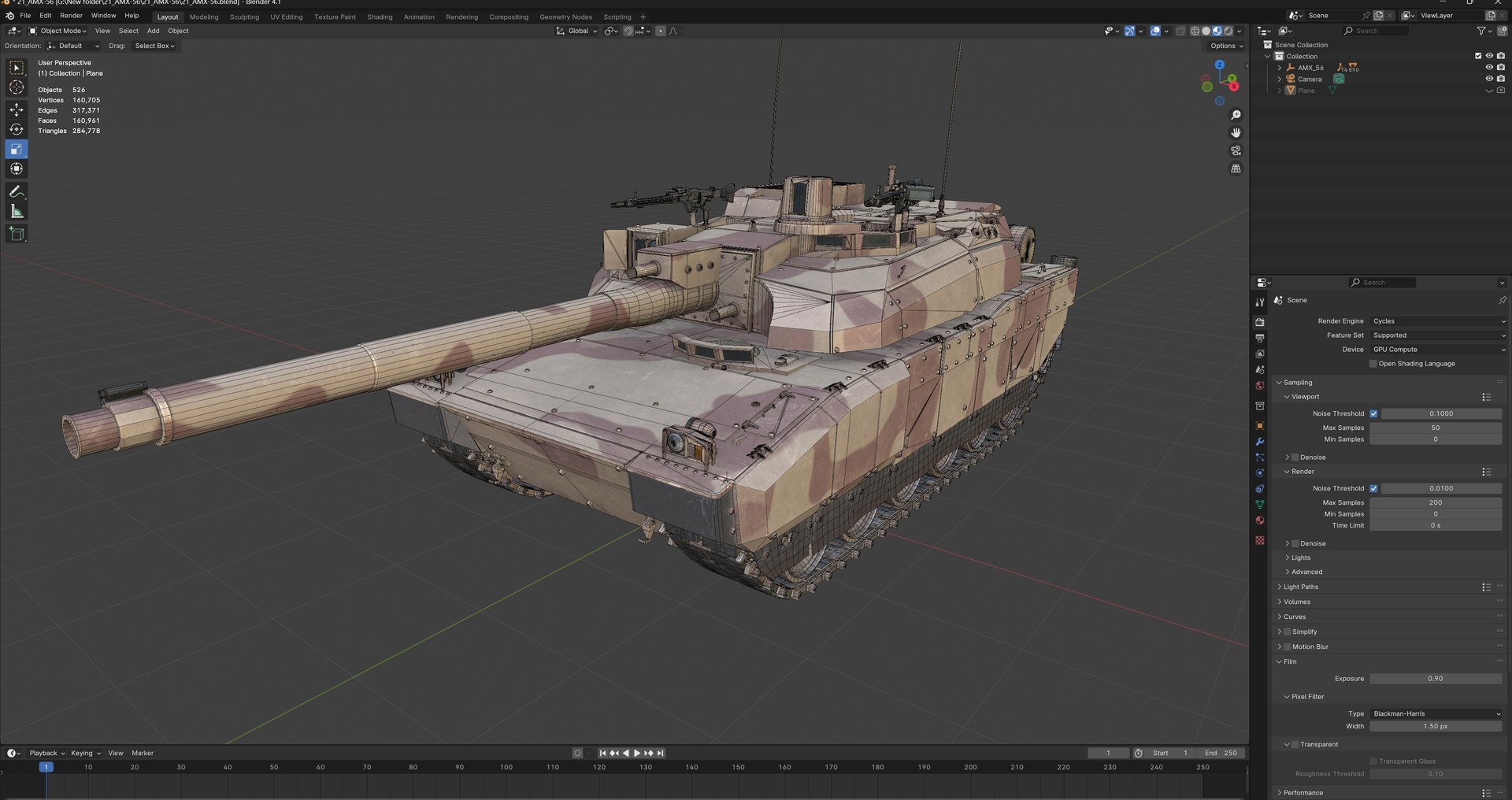 Leclerc AMX 56 Tank 3D model https://p.turbosquid.com/ts-thumb/3V/L9ncbQ/2r/wireblender/jpg/1722658385/1920x1080/fit_q87/4700e9d11ad3954dde602795876cb4a1baf1441a/wireblender.jpg