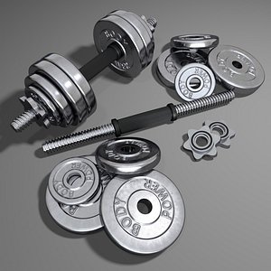 Chrome Dumbell Weight Set