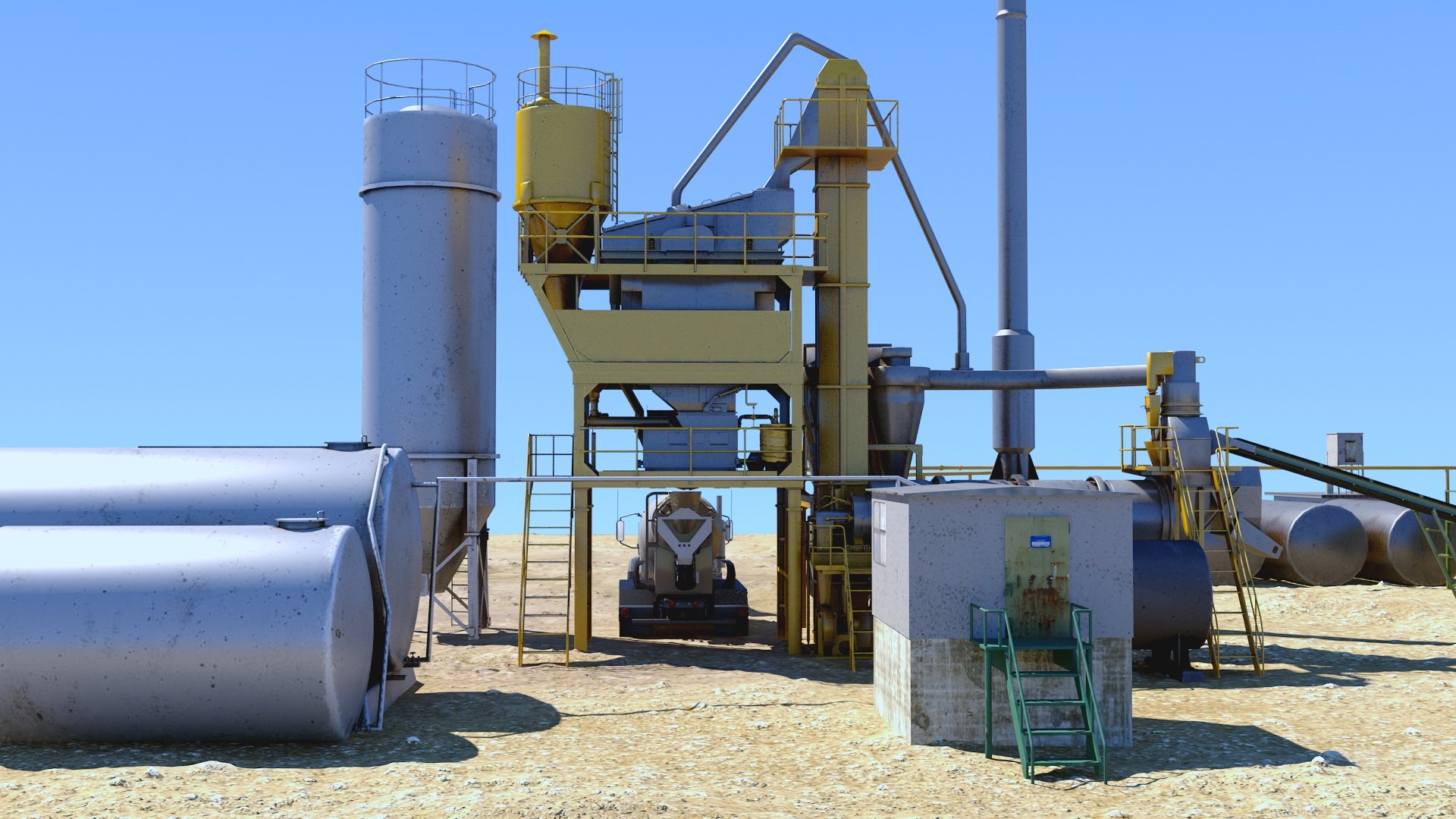 3D Asphalt Concrete Plant TurboSquid 1584760