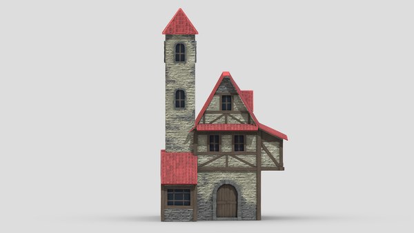 modelo 3d Medieval Building 03 Low Poly PBR Realistic - TurboSquid 1973780