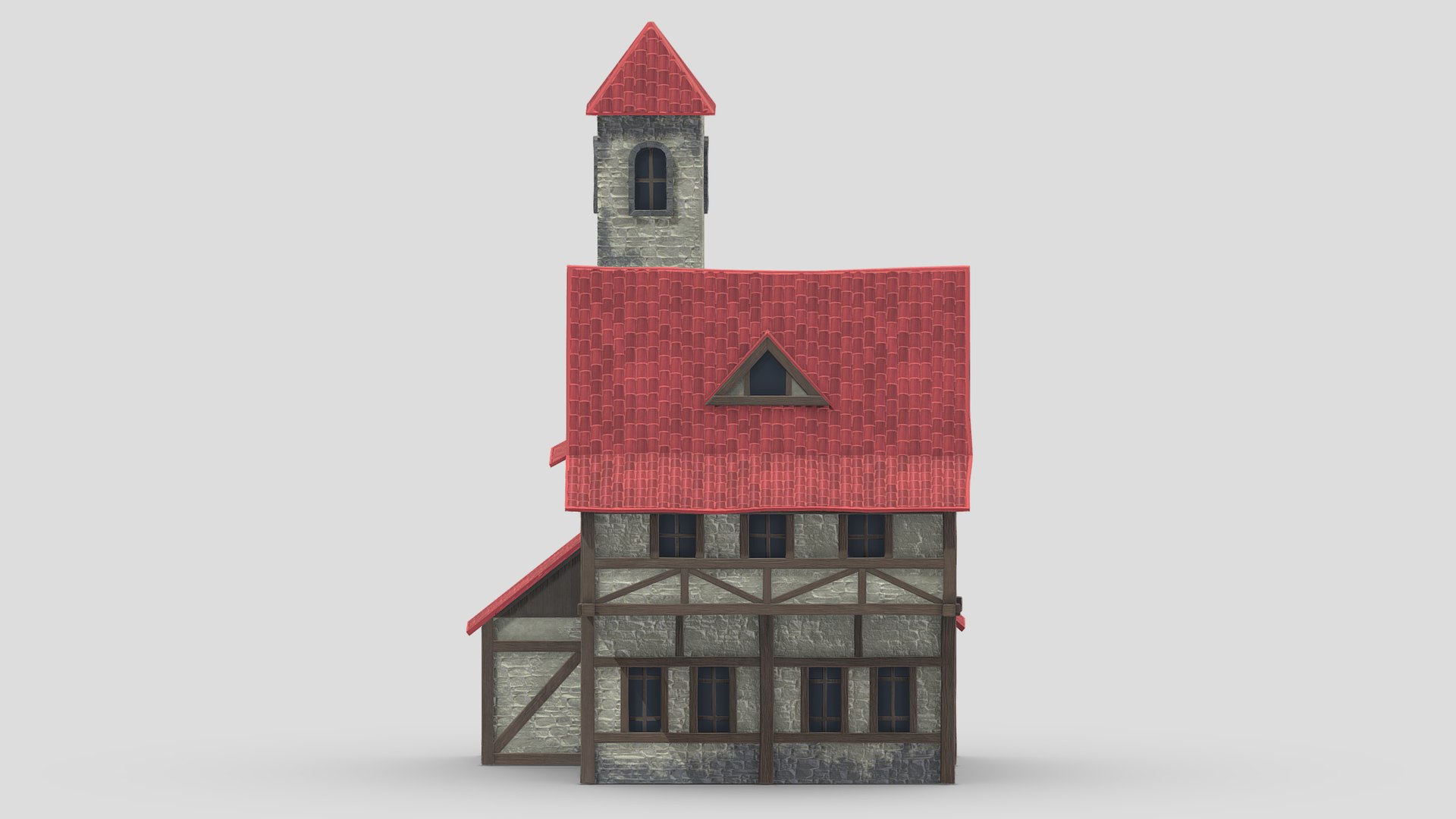 Medieval Building 03 Low Poly PBR Realistic 3D - TurboSquid 1973780