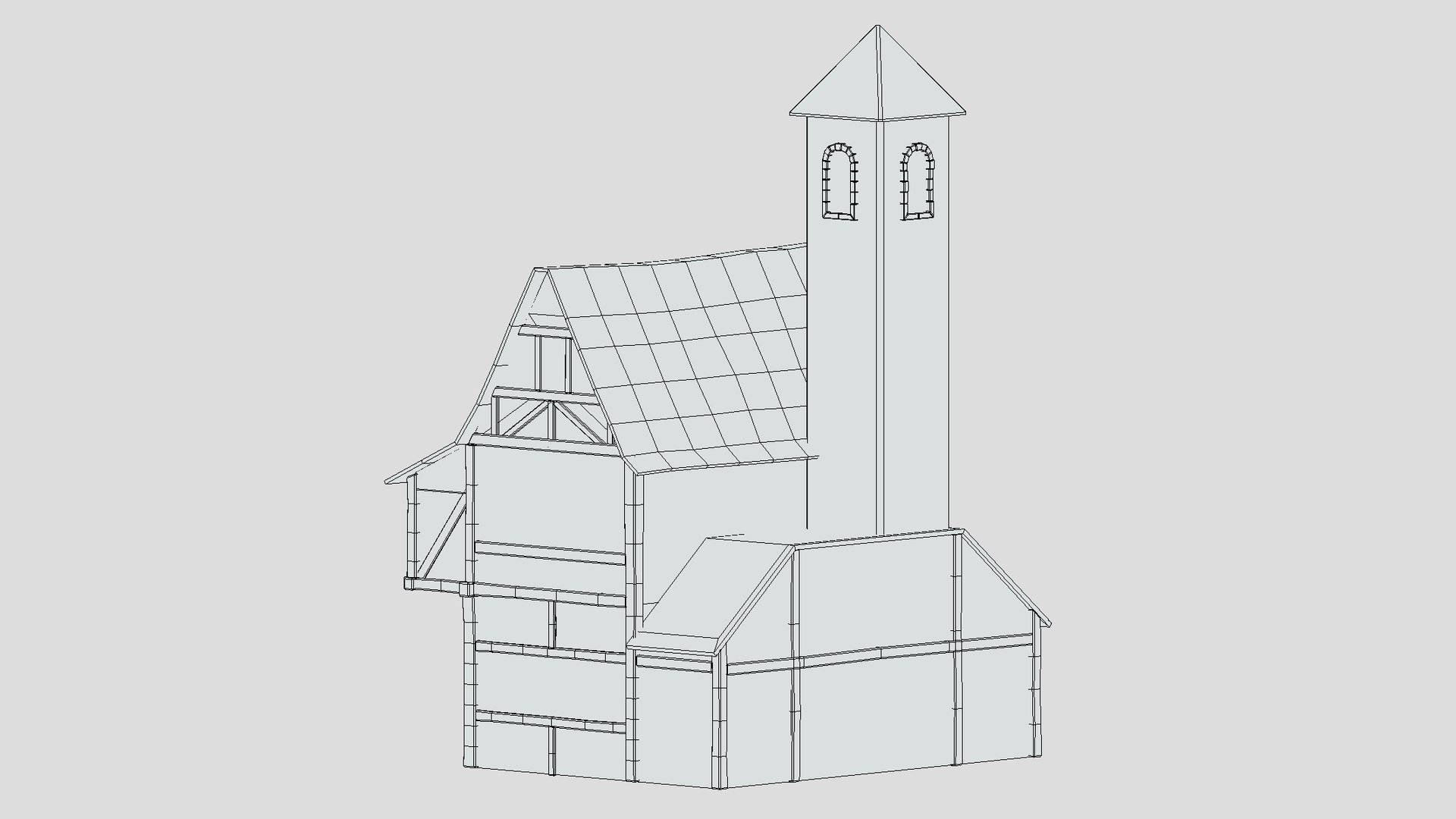 Medieval Building 03 Low Poly PBR Realistic 3D - TurboSquid 1973780