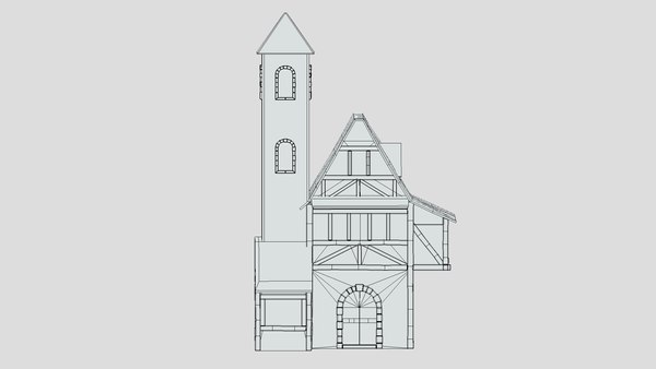 modelo 3d Medieval Building 03 Low Poly PBR Realistic - TurboSquid 1973780