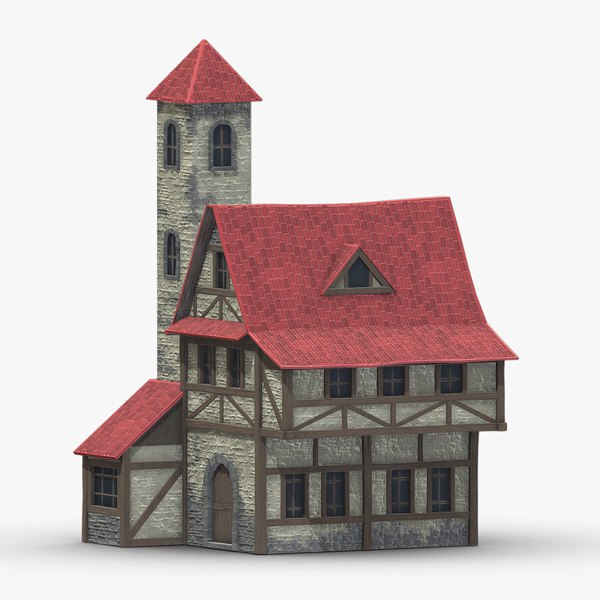 modelo 3d Medieval Building 03 Low Poly PBR Realistic - TurboSquid 1973780