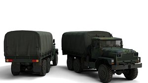3D 1982 Am General M939 3 Rigged Military Truck 3D Model High Detail Game Render Ready